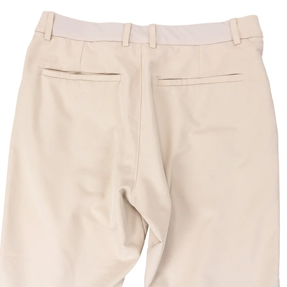UNRL Halifax Golf Pants Mens M 31-33 Beige Polyester Spandex Tapered Athletic